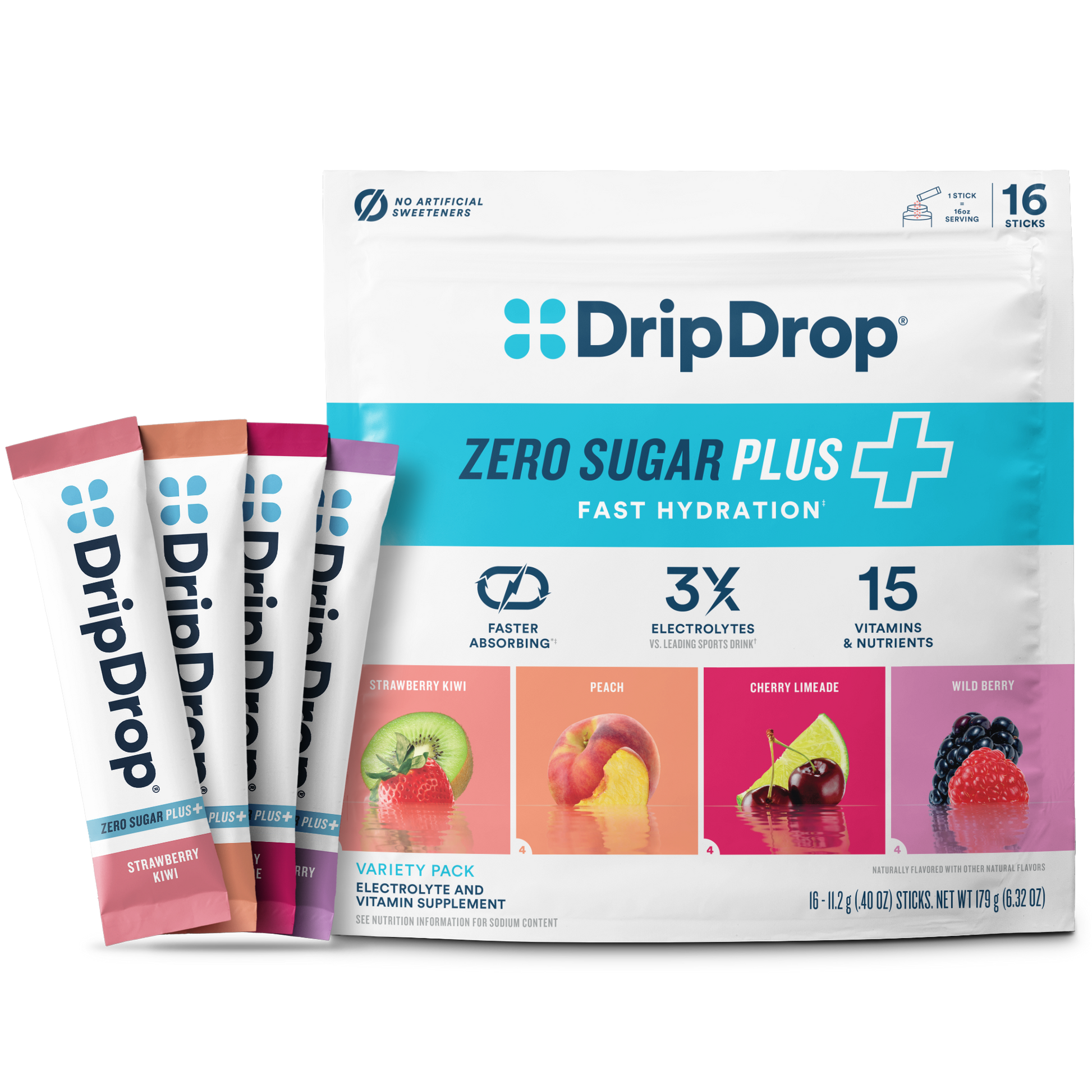 dripdrop-zero-sugar-plus-strawberry-kiwi-peach-cherry-limeade-wild-berry-16-oz-sticks-16-count-y8 Pouch_16ct_Front16ozSticks_VSPlus_Variety_B.png